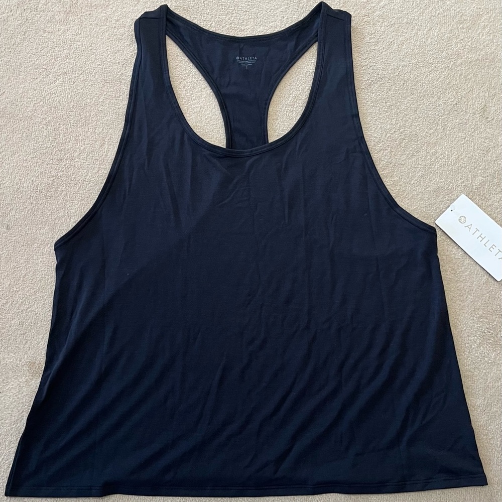NWT - Athleta - With Ease Sport Racerback Tank - Women's - Size L - Black Color - Picture 6 of 12
